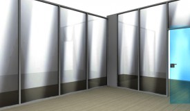 Elévation 3D cloisons et porte