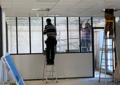 Aménagement de bureaux en cours